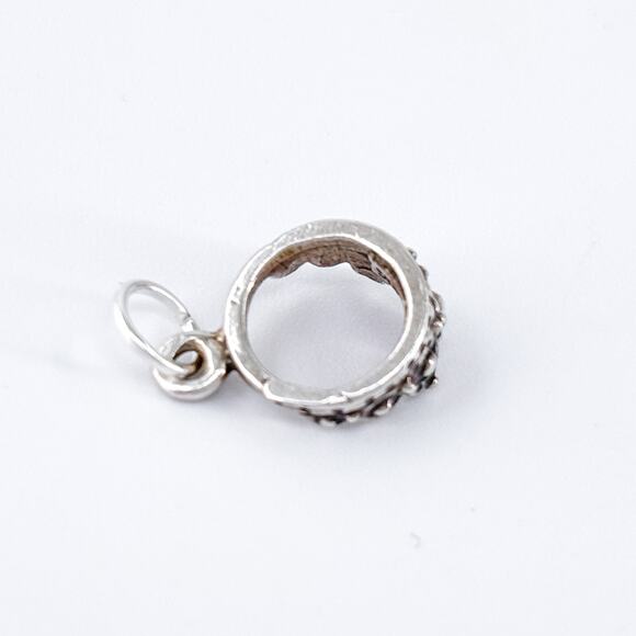 Vintage Sterling Silver 925 Ornate Crown Charm Pendant - Picture 6 of 9